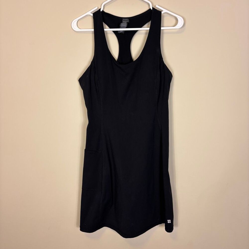 Sweaty Betty Black Racerback Athletic Dress with Shorts Under